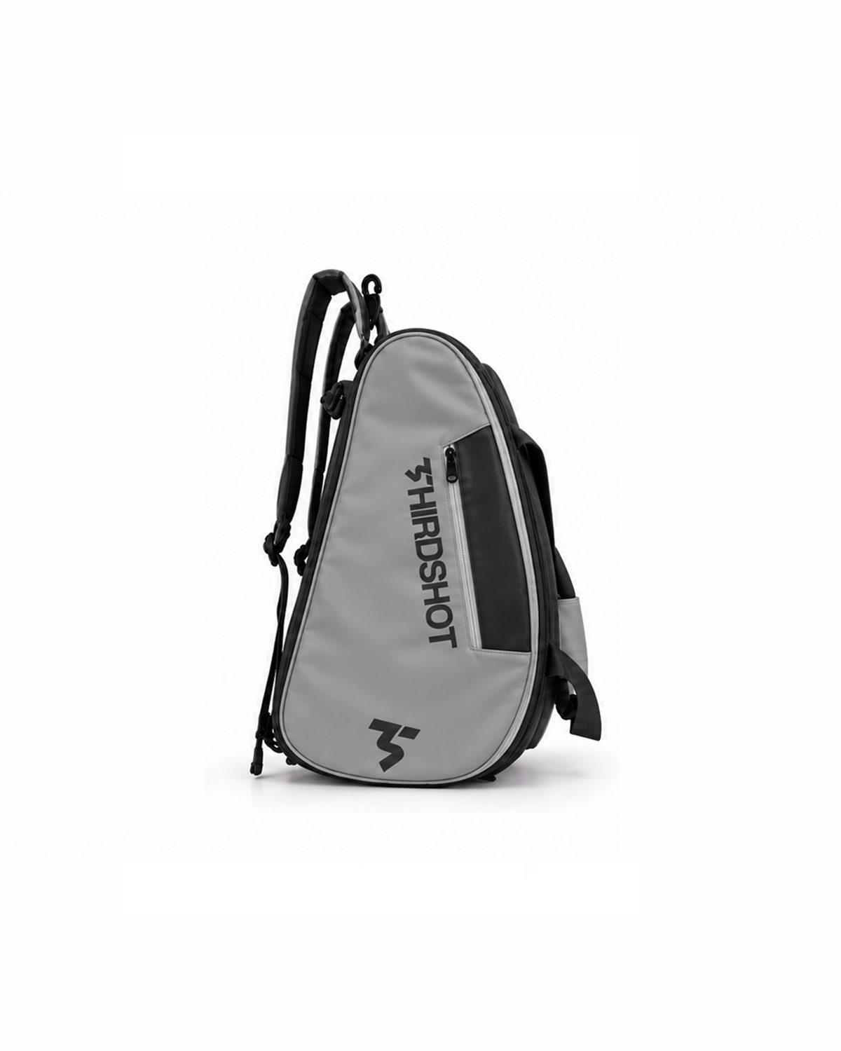 The Centre Court Black Bag – dark grey & black padel and pickleball court bag – side view