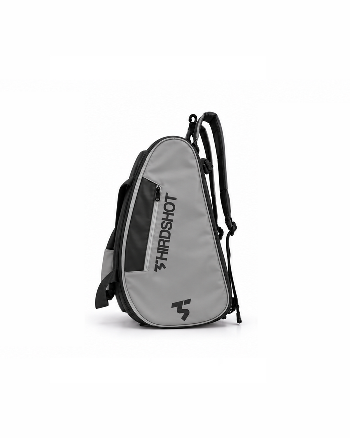 The Centre Court Black Bag – dark grey & black padel and pickleball court bag – side view
