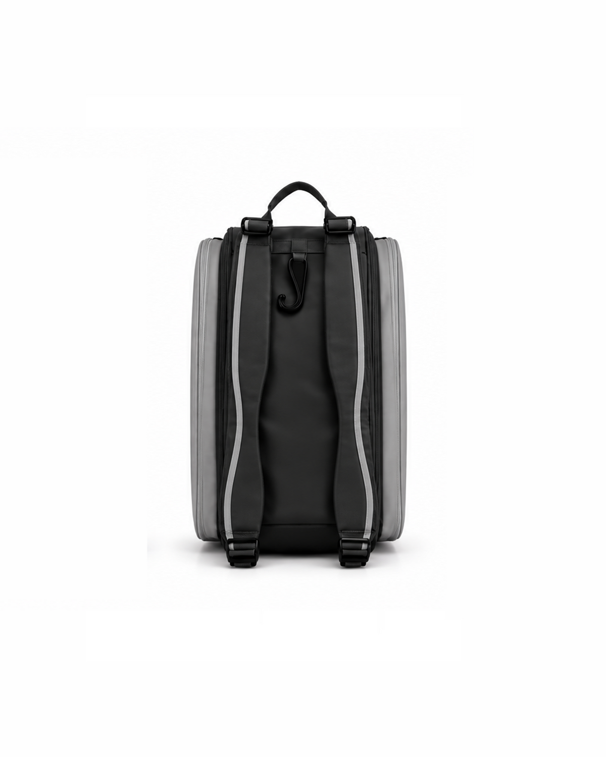 The Centre Court Black Bag – dark grey & black padel and pickleball court bag – back view
