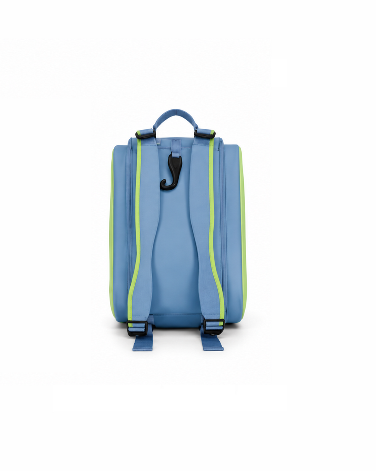 The Miami Court Bag – sky blue & lime green padel and pickleball court bag – back view